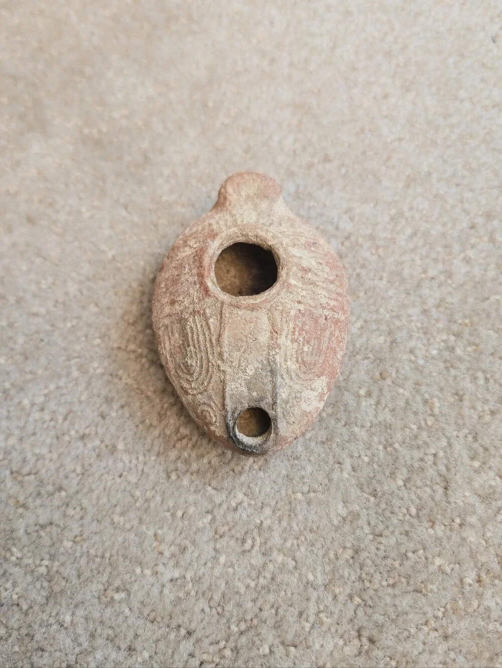 Ancient Roman / Byzantine 1st-3rd Century Terracotta Pottery OIL LAMP